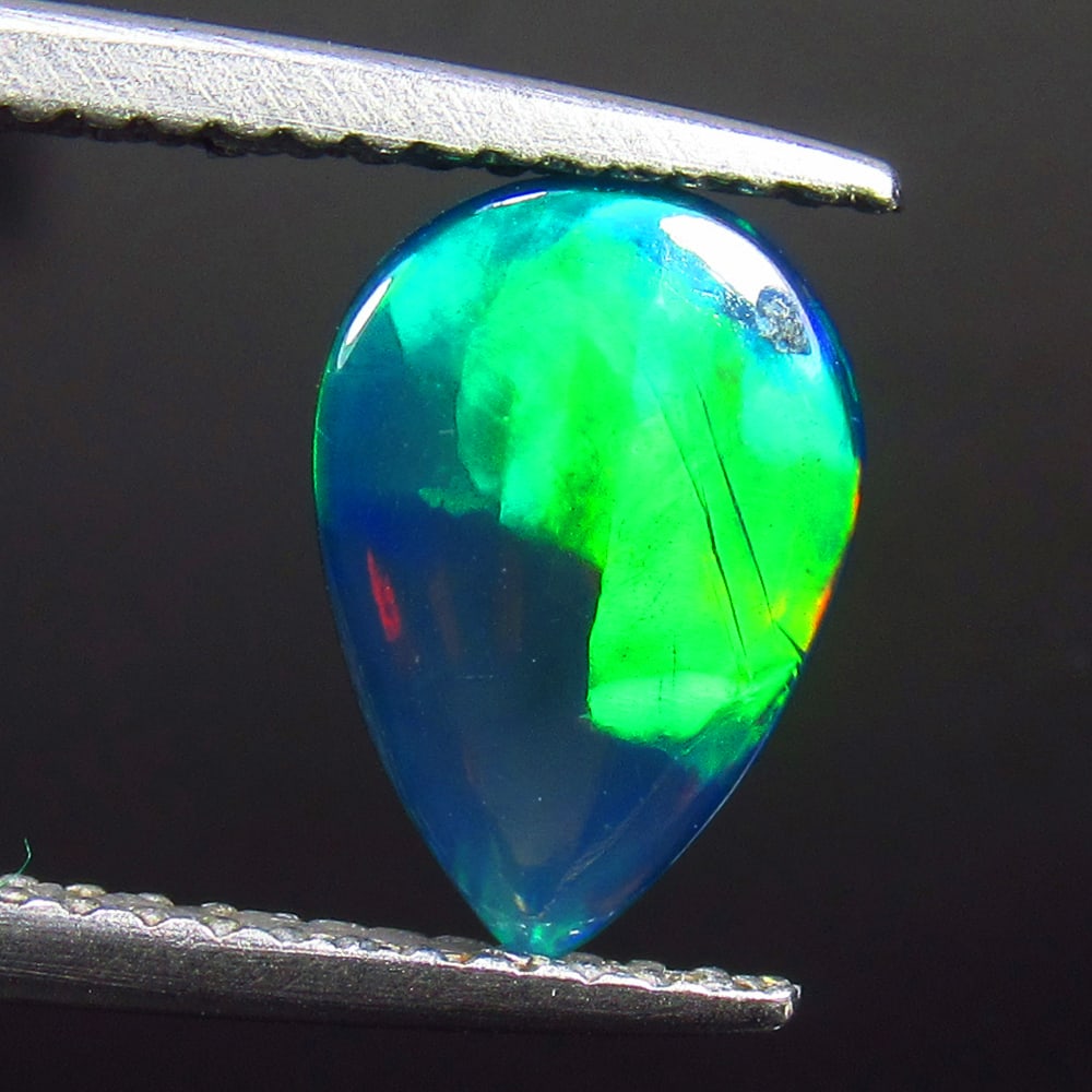 1.21 Ct Natural Black Fire Opal Loose Stone (1 of 2)