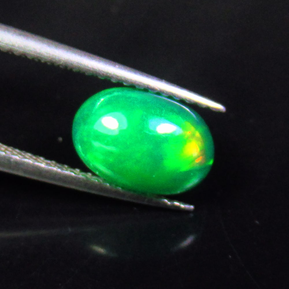 1.28 Ct Natural  Green Fire Opal Loose Stone (1 of 2)