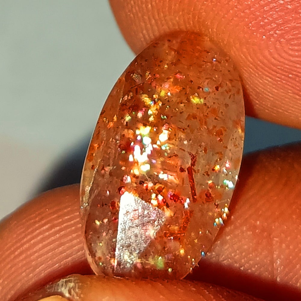 3.72 Ct Natural Sunstone Loose Stone: Weight - 3.72 Ct / Size - 15.40 x 8.50 x 4.00 mm / Shape - Oval Cut / Clarity - Opaque / Origin - Brazil / Treatment - None
