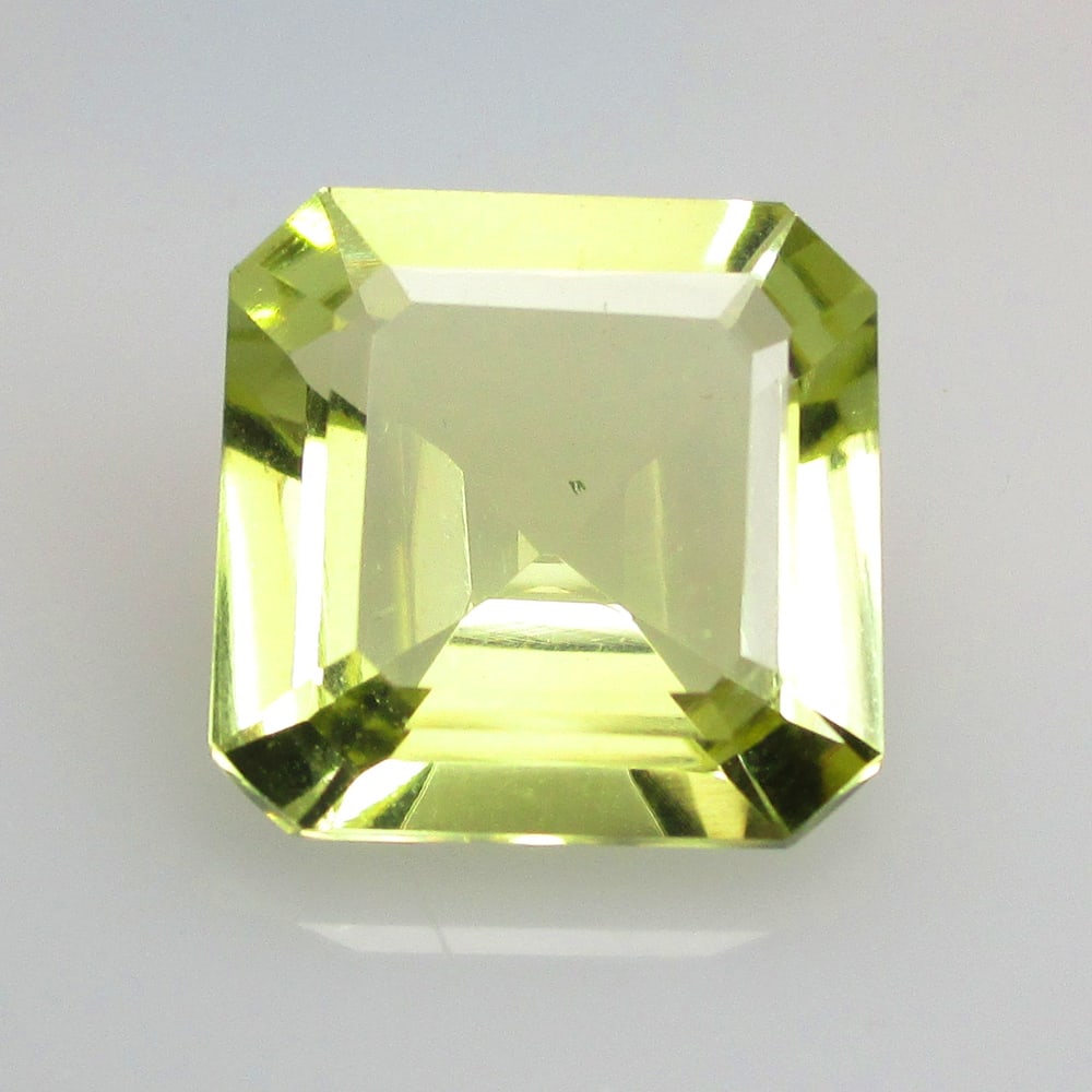 8.09 Ct Natural Lemon Quartz Loose Stone: Weight - 8.09 Ct / Size - 13.20 x 13.20 x 7.10 mm / Top Quality Luster / Excellent Square Octagon Cut / Origin - Brazil / Treatment - None