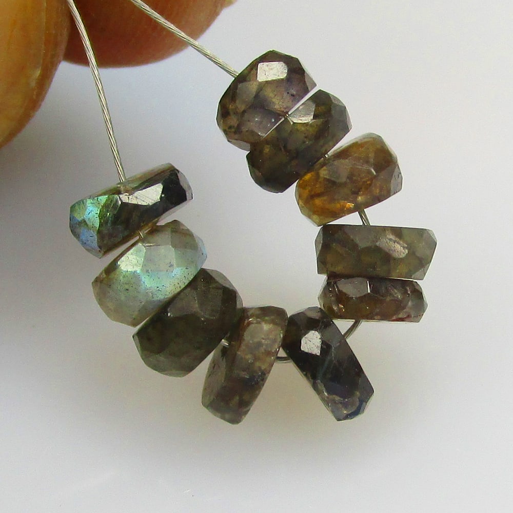 6.00 Ct Natural Labradorite Loose Beads: Weight - 6.00 Ct / Size - 5.10 - 6.20 mm / 10 Pc's / Shape - Excellent Round Beads / Clarity - Opaque / Origin - Africa / Treatment - None
