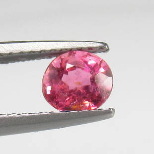 0.65 Ct Natural Tourmaline Loose Stone: Weight - 0.65 Ct / Size - 5.70 x 5.30 x 3.50 mm / Shape - Oval Cut / Color - Pink Color / Clarity - VVS / Origin - Mozambique / Treatment - None