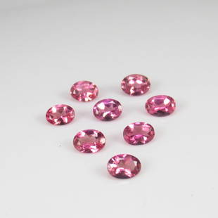 1.28 Ct Natural Pink Tourmaline Jewellery Set Loose Stones: Weight - 1.28 Ct / Size - 4.0x3.0 - 4.1x3.1 mm / 8 Pc's / Shape - Oval Cut / Color - Pink / Clarity - VVS / Origin - Mozambique / Treatment - None