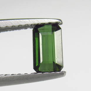 0.64 Ct Natural Tourmaline Loose Stone: Weight - 0.64 Ct / Size - 6.10 x 3.90 x 2.30 mm / Shape - Octagon Cut / Color - Green / Clarity - SI / Origin - Mozambique / Treatment - None