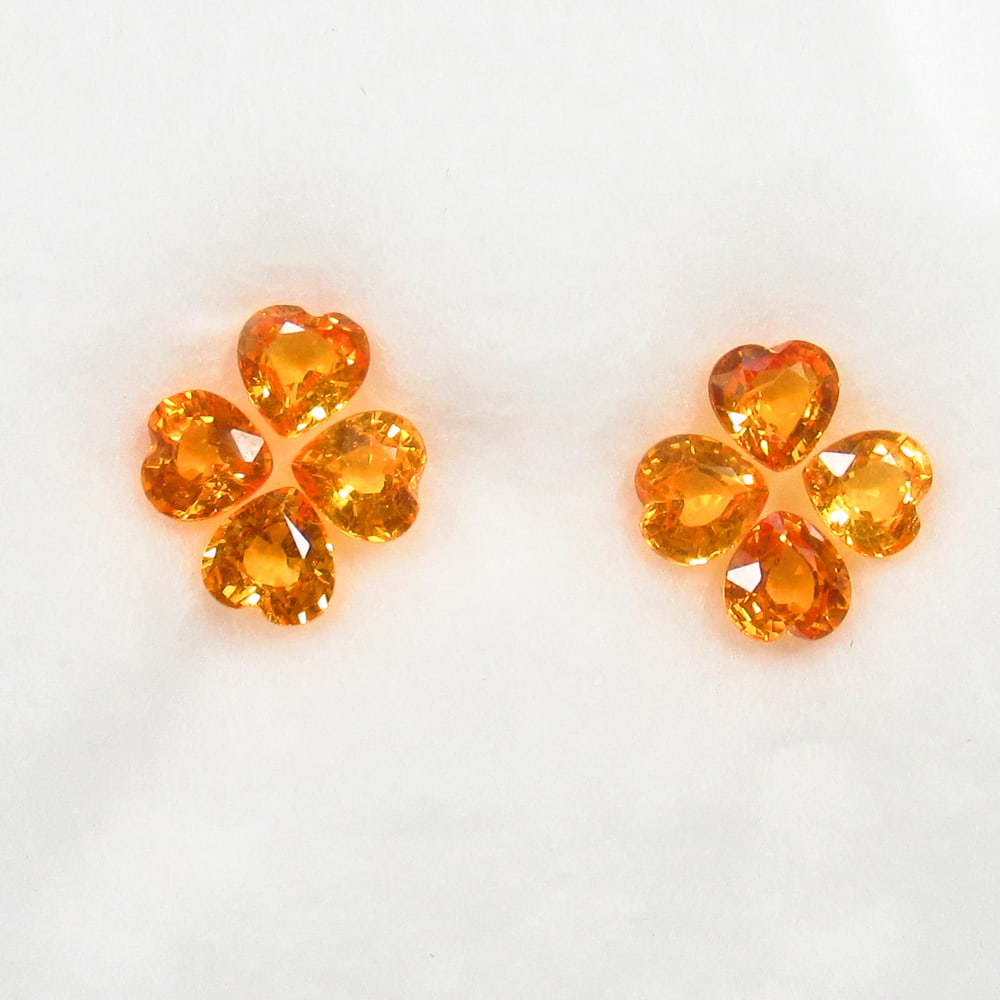 2.73 Ct Natural Orange Sapphire Jewellery Set Loose Stone Certified Natural earthmined Gemstones (1 of 3)