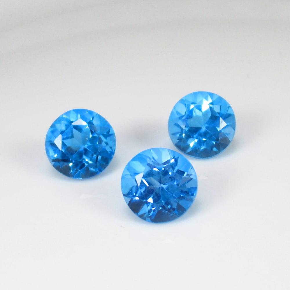 8.21 Ct Natural Blue Topaz Set Loose Stones Certified Natural earthmined Gemstones (1 of 2)