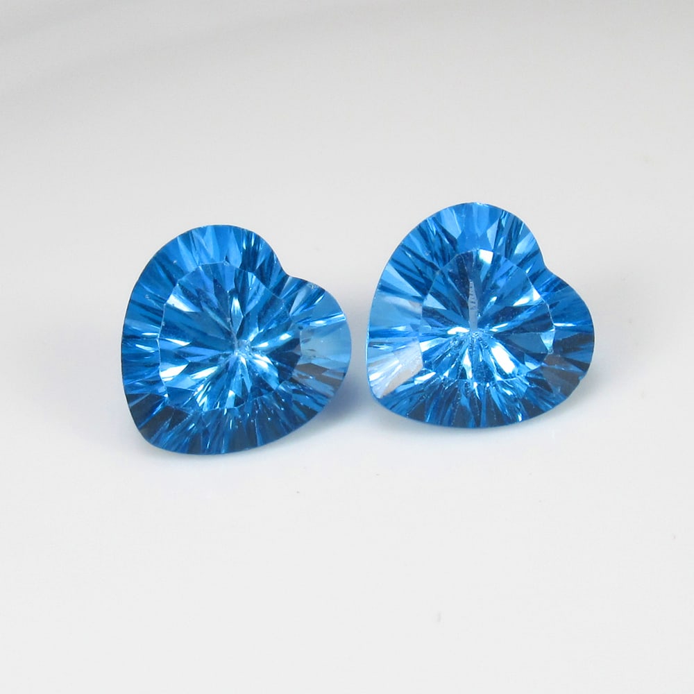 8.79 Ct Natural Blue Topaz Pair Loose Stones Certified Natural earthmined Gemstones (1 of 2)