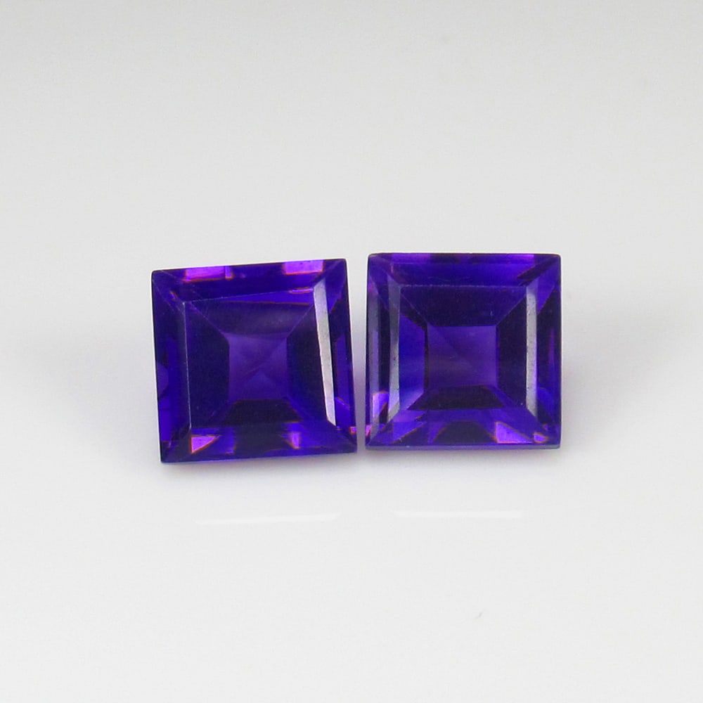 4.06 Ct Natural Purple Amethyst Pair Loose Stones Certified Natural earthmined Gemstones (1 of 2)