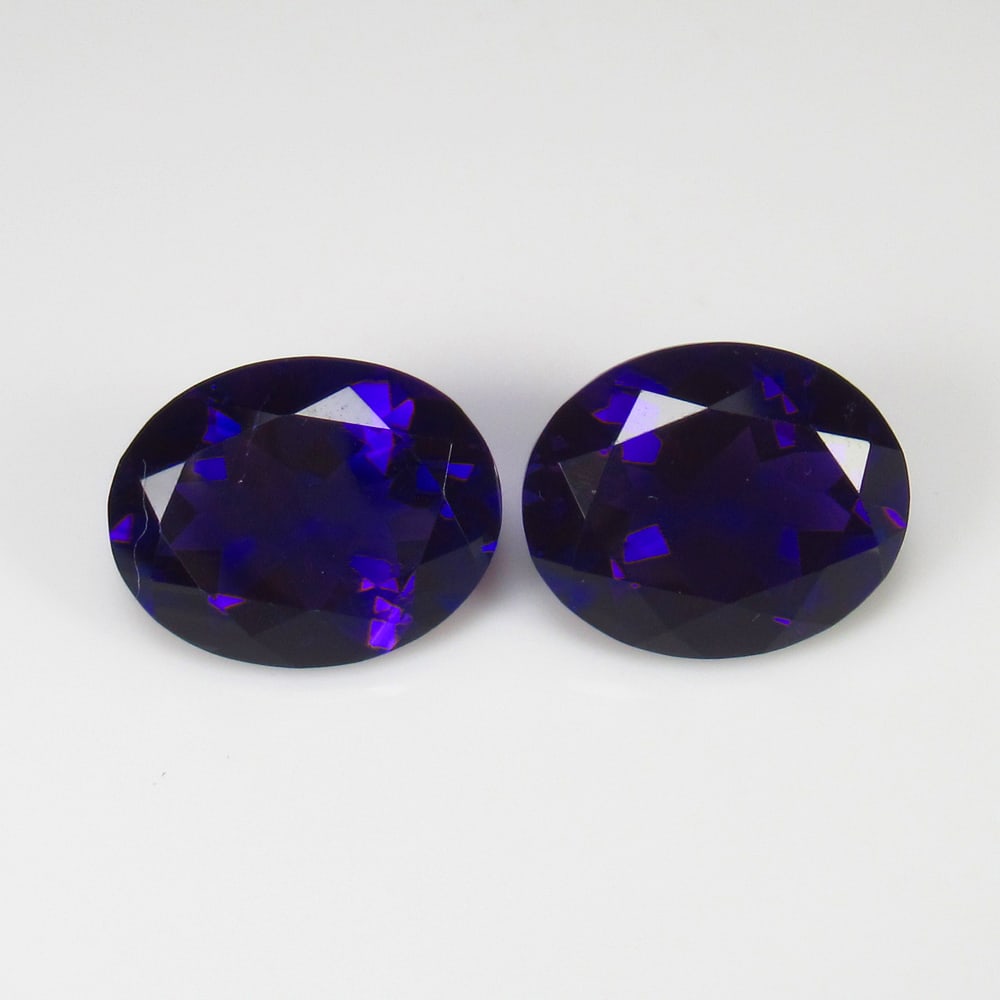 14.92 Ct Natural Purple Amethyst Pair Loose Stones Certified Natural earthmined Gemstones (1 of 2)