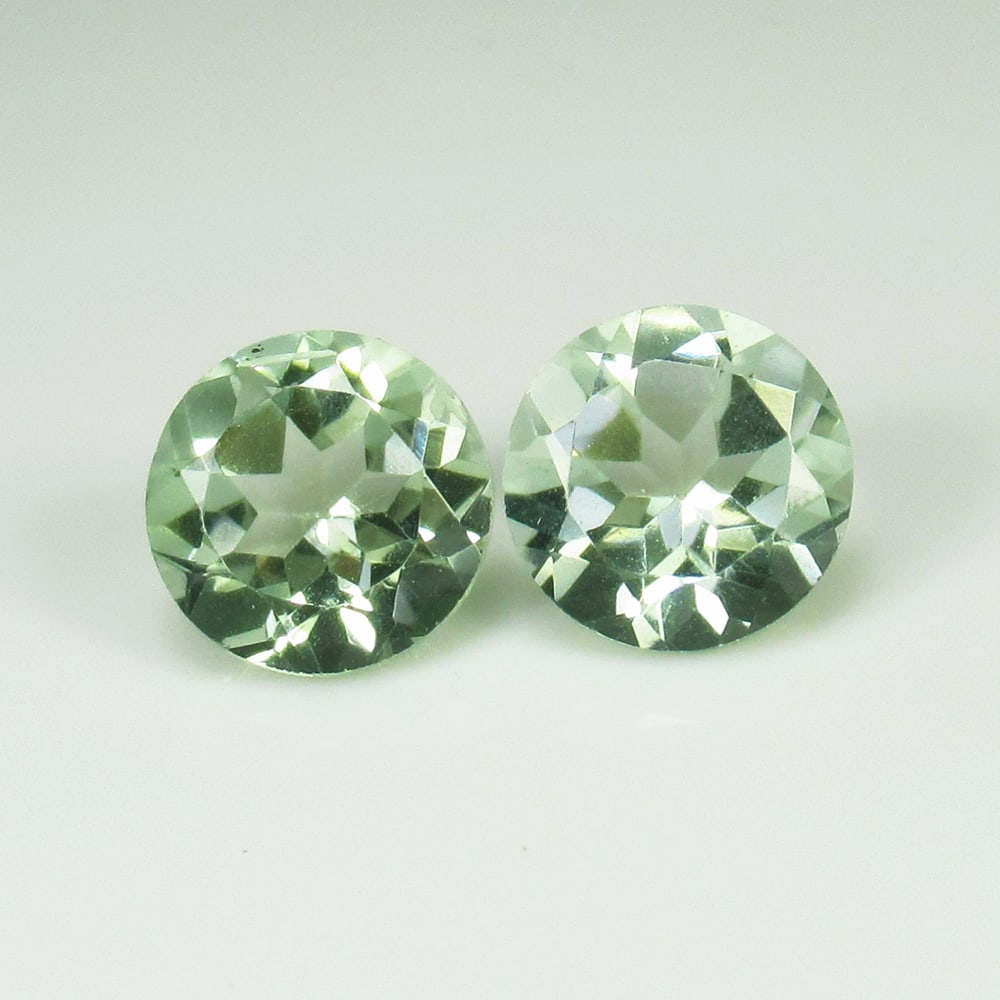 4.86 Ct Natural Green Amethyst Pair Loose Stones Certified Natural earthmined Gemstones (1 of 2)