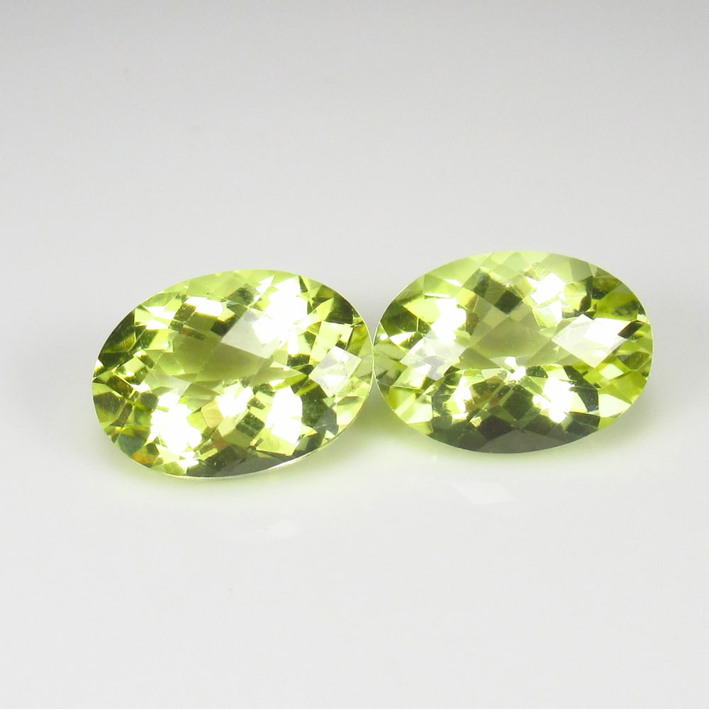 11.68 Ct Natural Lemon Quartz Pair Loose Stones Certified Natural earthmined Gemstones (1 of 2)