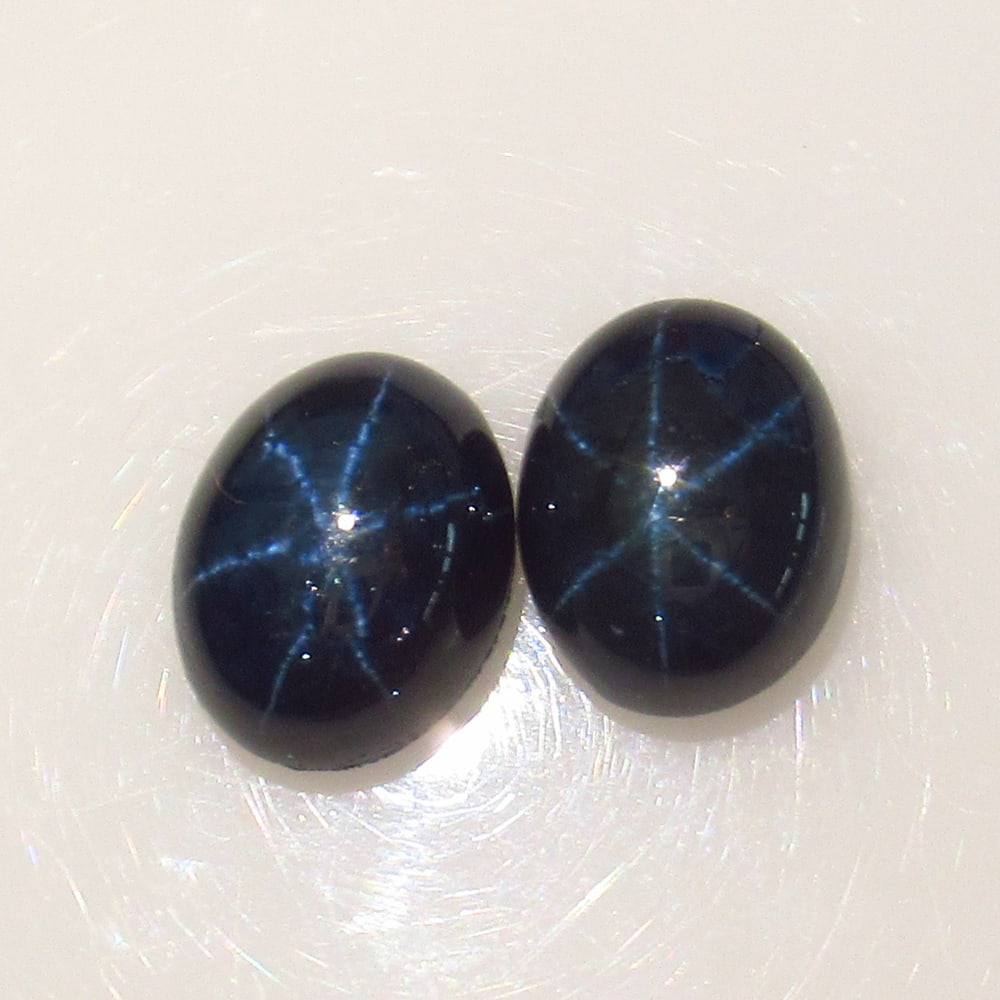 6.24 Ct Natural Blue Star Sapphire Pair Loose Stones Certified Natural earthmined Gemstones (1 of 2)