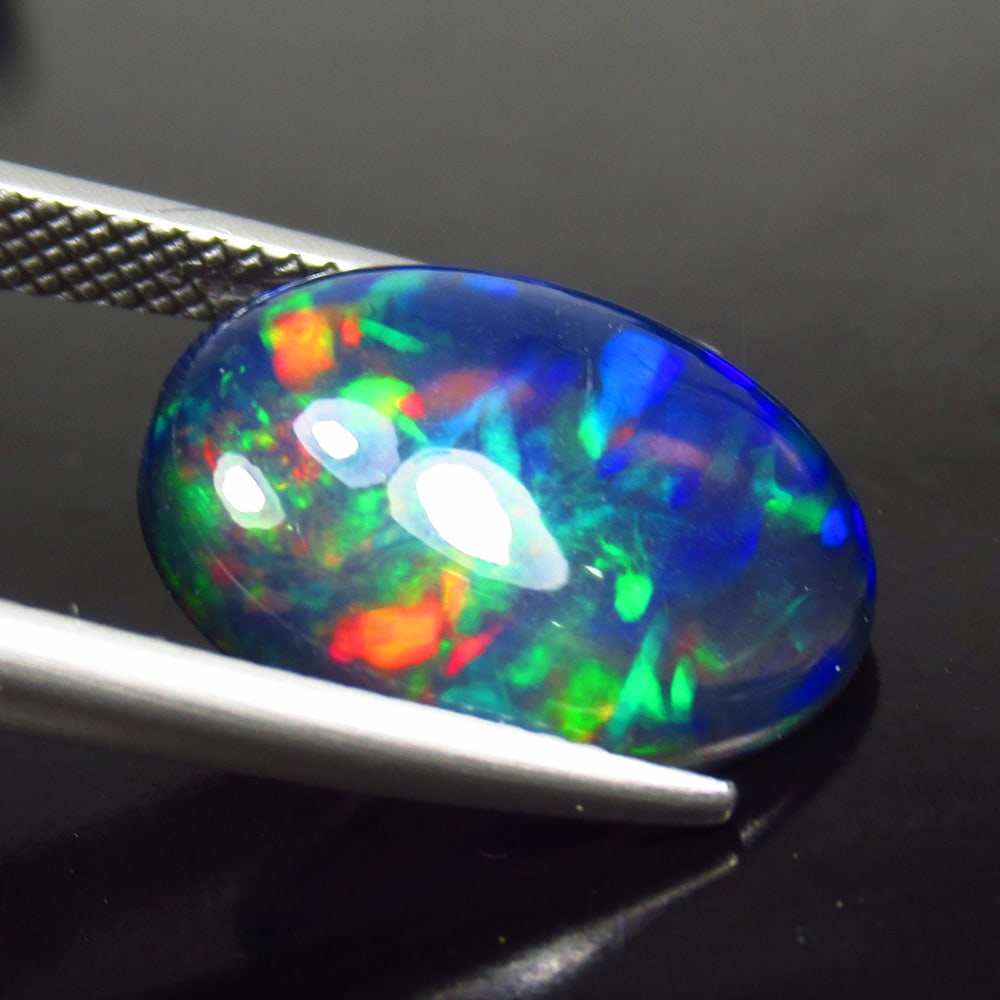 5.54 Ct Natural Black Fire Opal Loose Stone Certified Natural earthmined Gemstones (1 of 3)