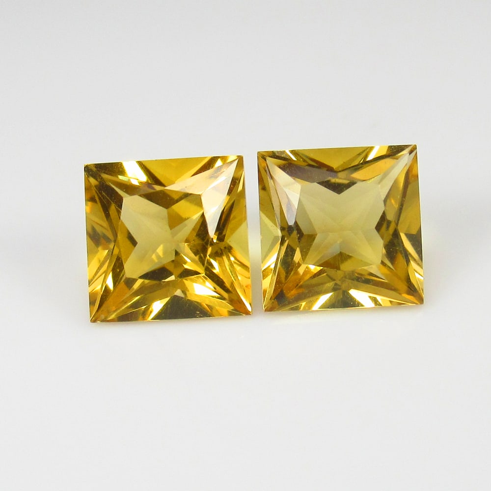 4.83 Ct Natural Citrine Pair Loose Stones Certified Natural earthmined Gemstones (1 of 2)