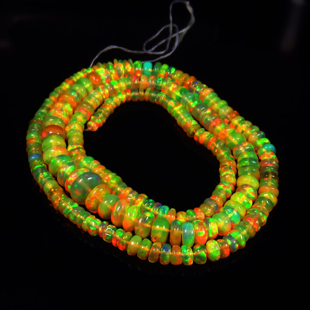 40.67 Ct Natural Drilled Multi-color Fire Opal Loose Beads  Certified Natural earthmined Gemstones (1 of 2)