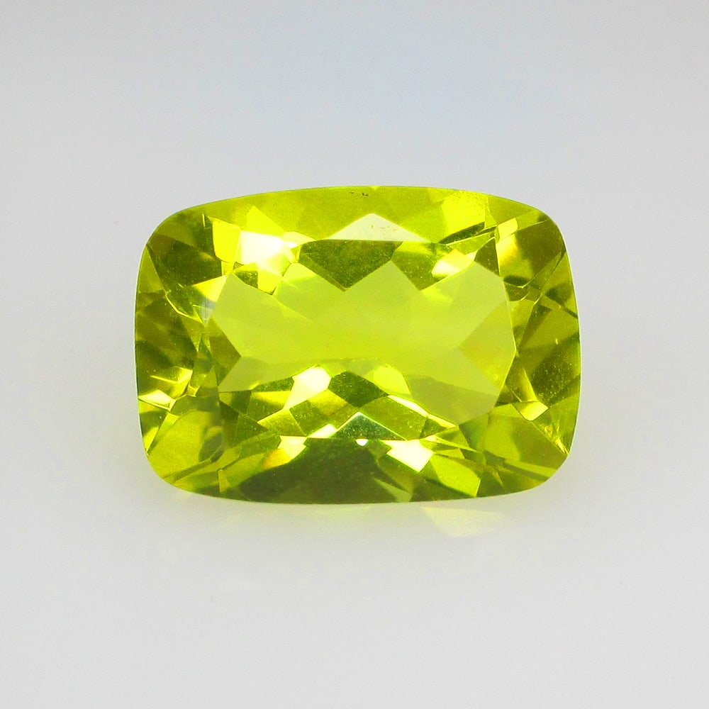 6.37 Ct Natural Lemon Quartz Loose Stone: Weight - 6.37 Ct / Size - 14.00 x 10.00 x 7.30 mm / Top Quality Luster / Excellent Cushion Cut / Origin - Brazil / Treatment - None