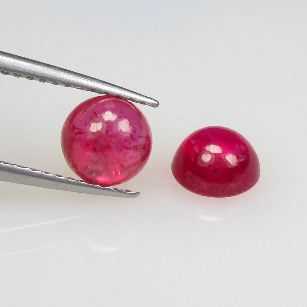 2.66 Ct Natural Pinkish Red Ruby Pair Loose Stones (1 of 2)