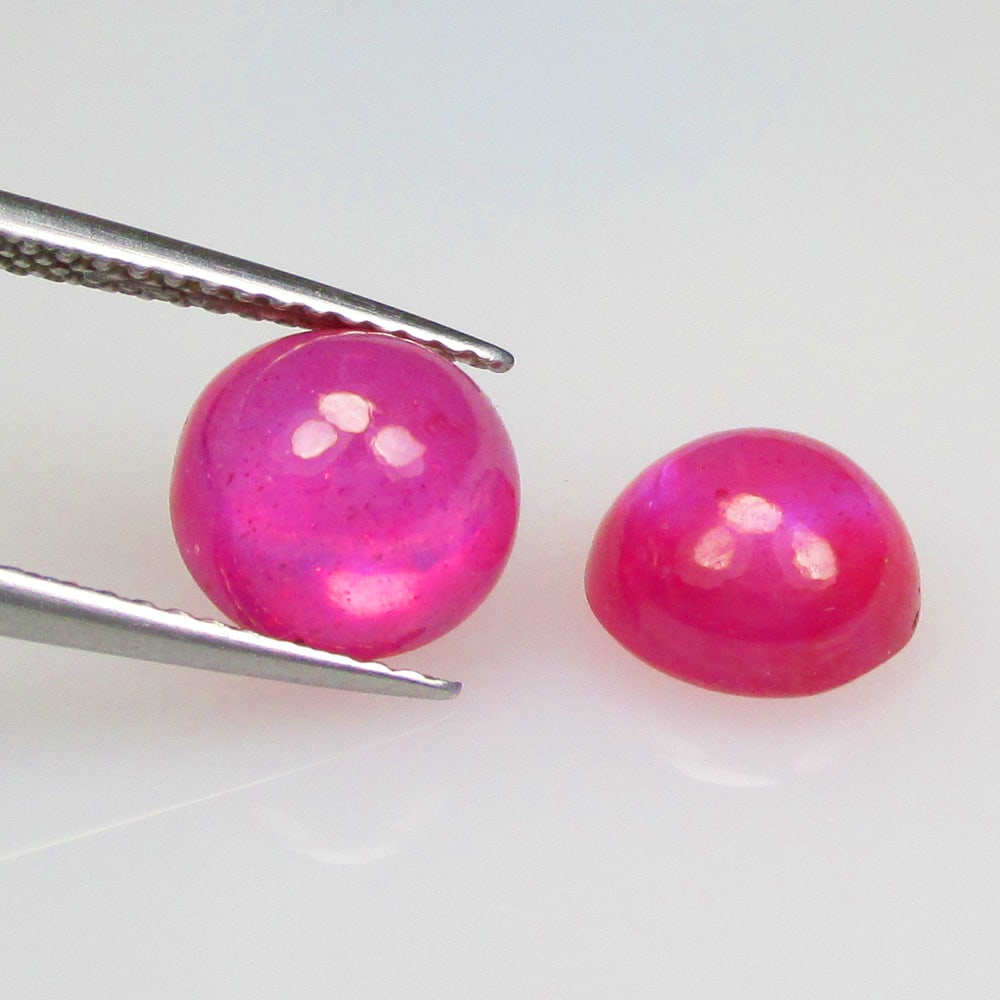 6.05 Ct Natural Pinkish Red Ruby Pair Loose Stones (1 of 2)
