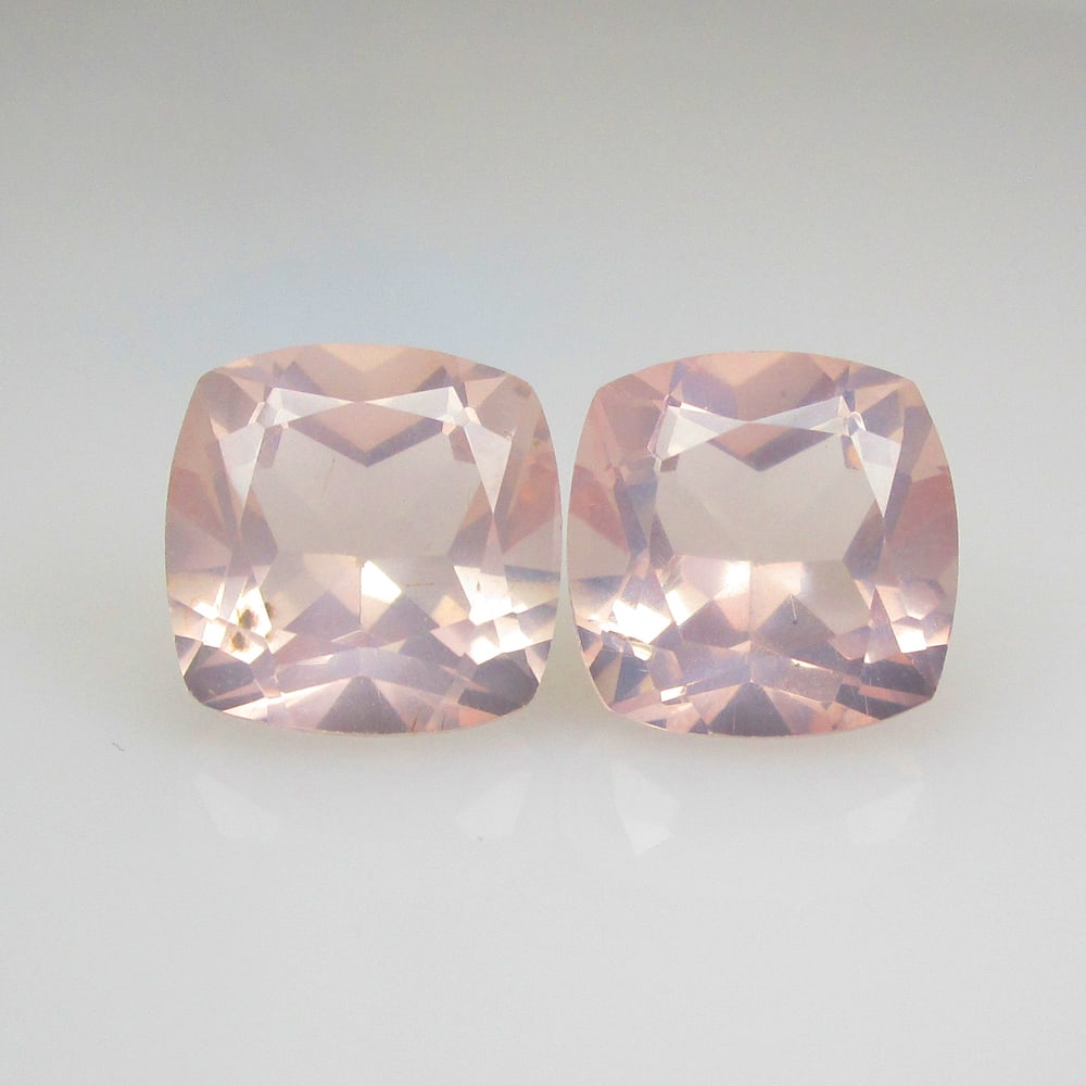 10.95 Ct Natural Rose Quartz Pair Loose Stones (1 of 2)