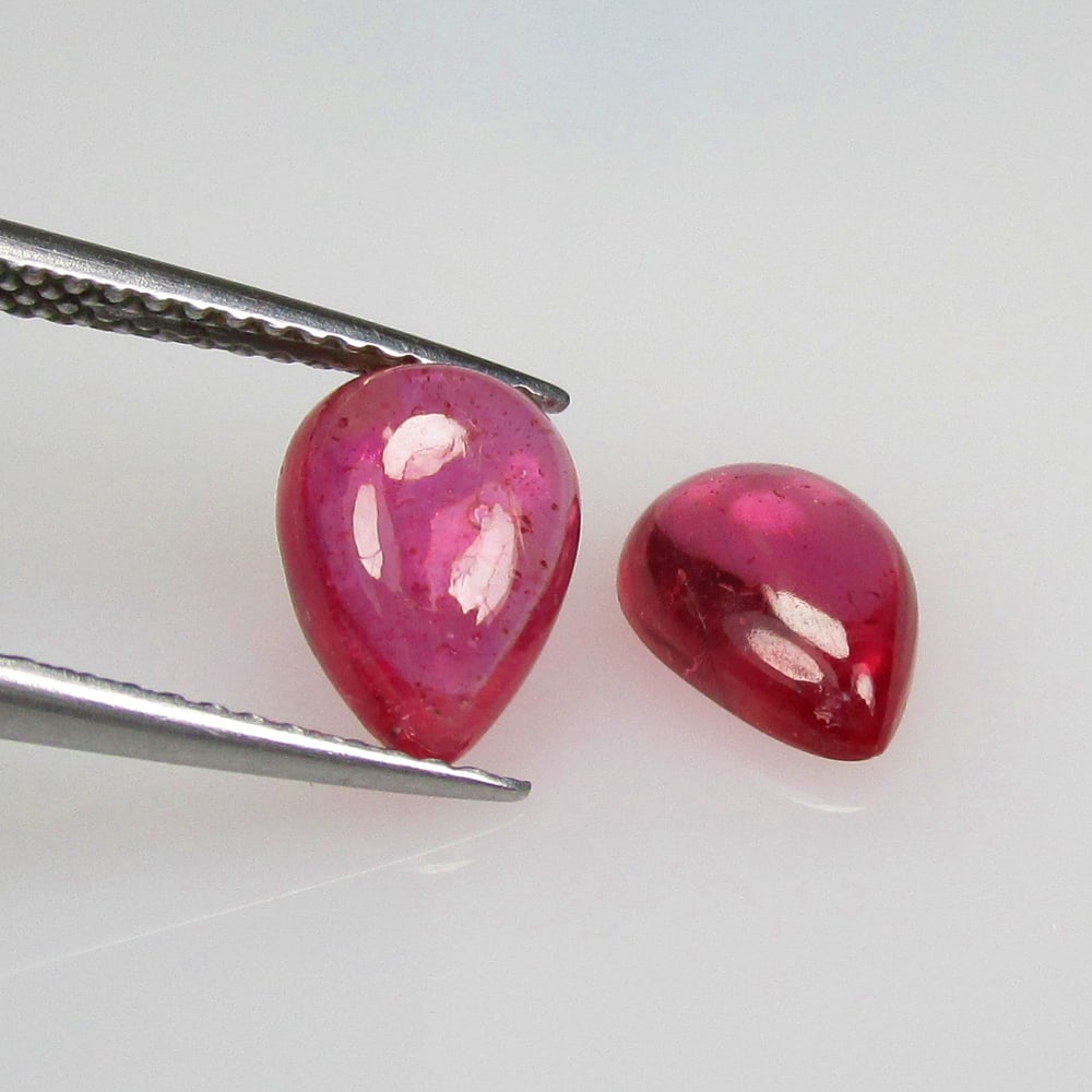 3.50 Ct Natural Pinkish Red Ruby Pair Loose Stones (1 of 2)