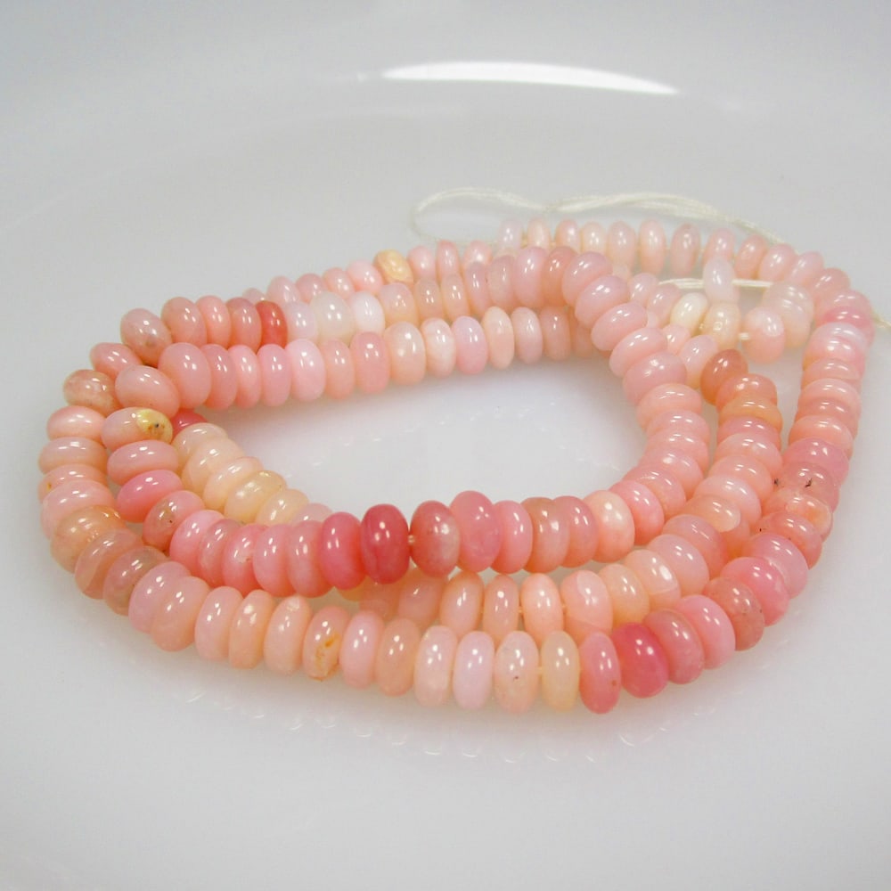 84.31 Ct Natural 169 Pink Opal Loose Beads: Weight - 84.31 Ct / Size - 5.40 - 5.70 mm / 169 Pc's / 18" inches / Shape - Round Beads / Color - Pink / Clarity - Opaque / Origin -Peru / Treatment - None