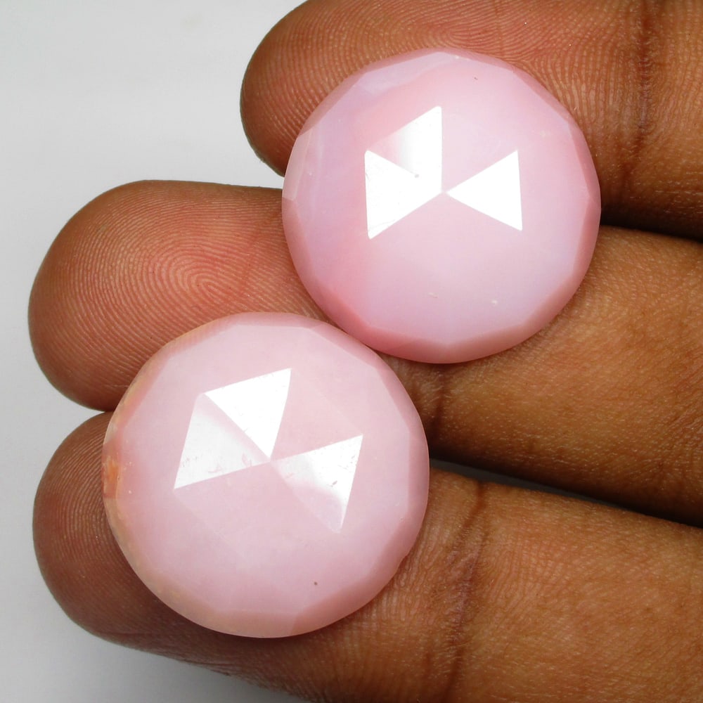 29.32 Ct Natural Pink Opal Pair Loose Stones (1 of 2)