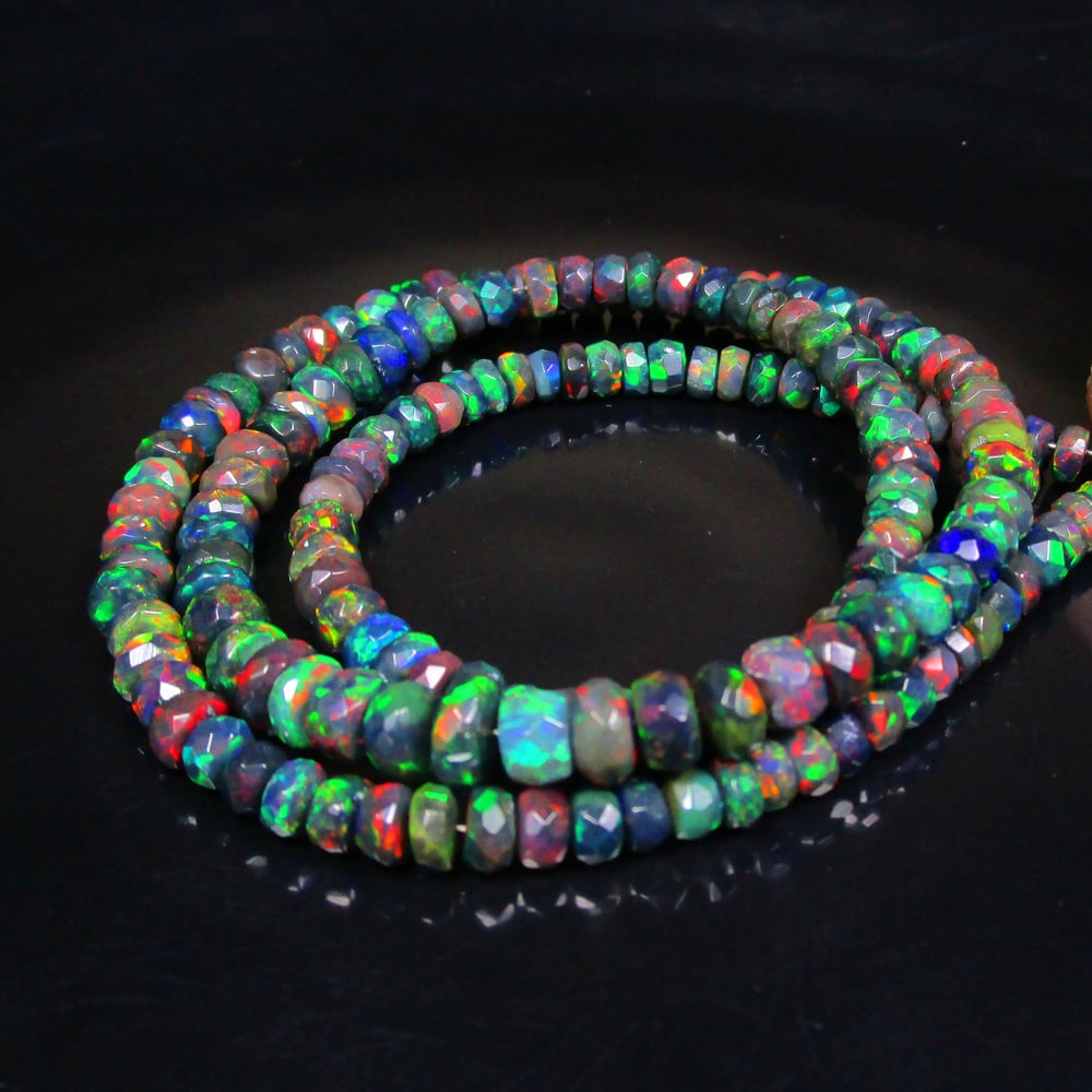 61.15 Ct Natural 163 Black Fire Opal Loose Beads (1 of 3)