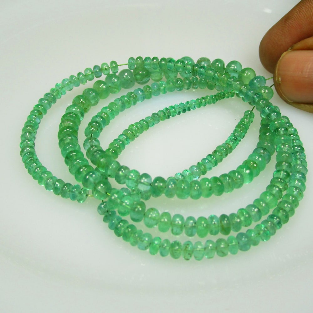 61.41 Ct Natural 243 Emerald Loose Beads (1 of 2)
