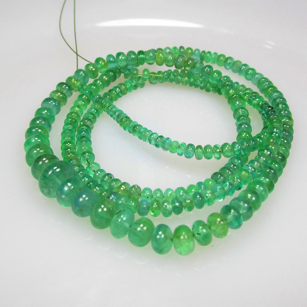 74.46 Ct Natural 256 Emerald Loose Beads (1 of 3)
