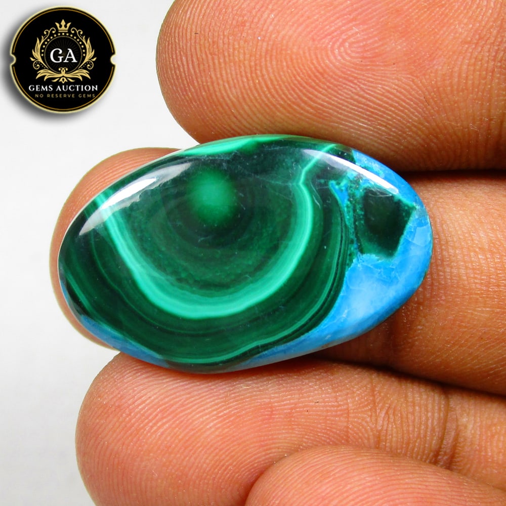 27.55 Ct Natural Beautiful Green Malachite Loose Stone (1 of 3)