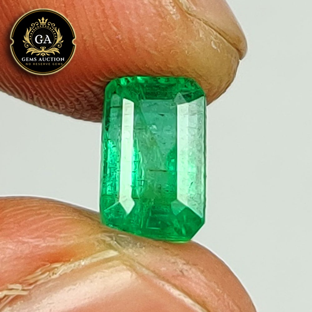 1.87 Ct Natural Zambian Emerald Octagon Cut Loose Stone: Weight - 1.87 Ct / Size - 8.00 x 5.00 x 5.70 mm / Shape - Octagon Cut / Color - Green / Clarity - SI / Origin - Zambia / Treatment - Colorless Oil