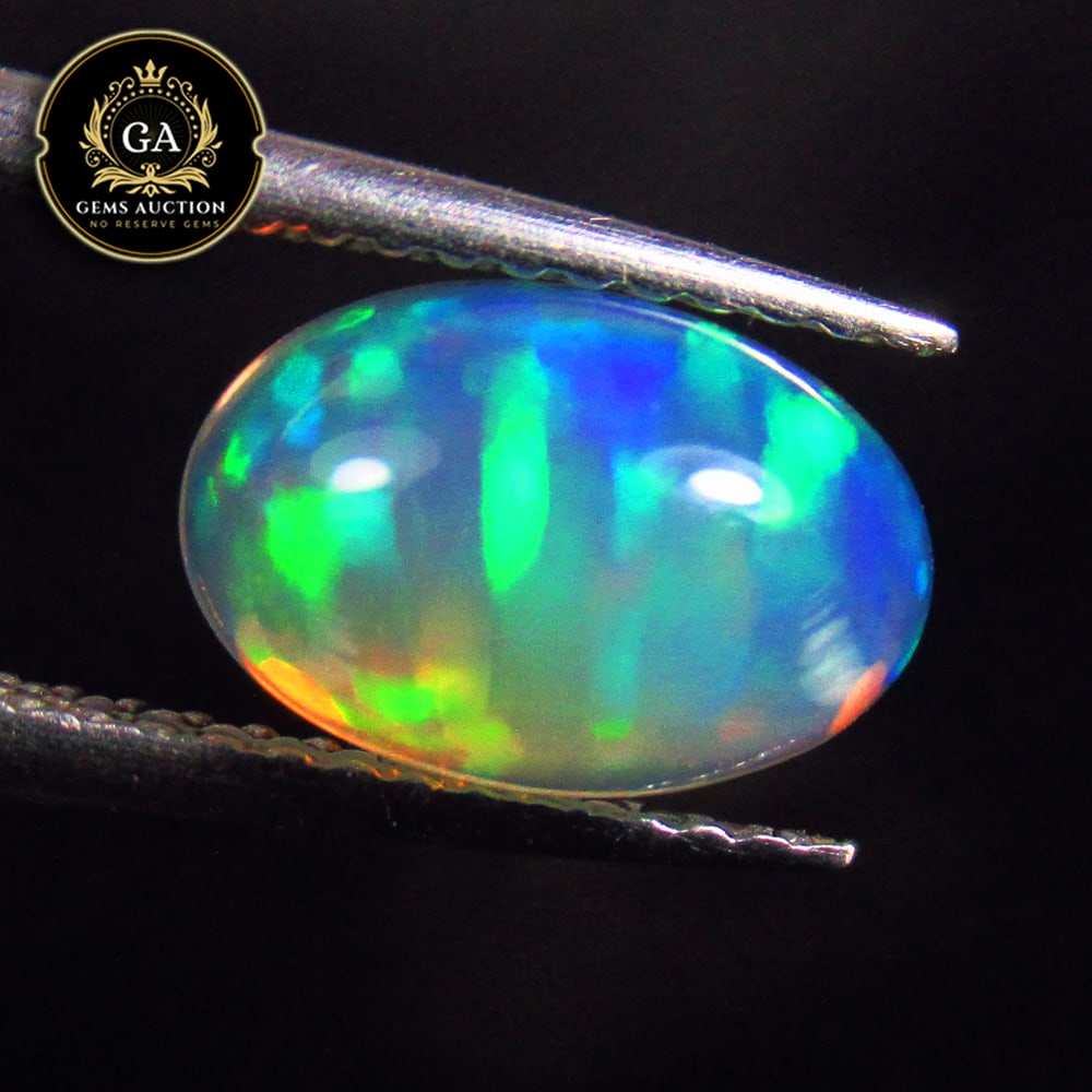 1.43 Ct Natural Ethiopian Multicolor Welo Opal Oval Cab (1 of 3)