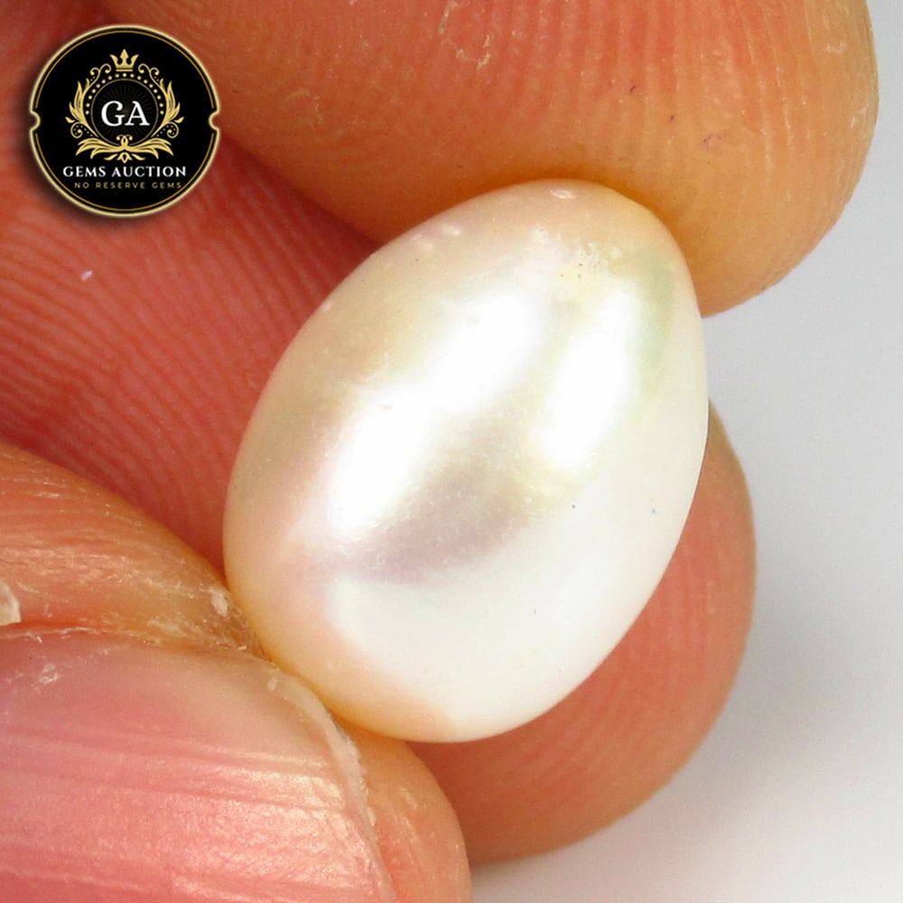 6.82 Ct Natural Fresh Water Pearl Egg Shaped Beads: Weight - 6.82 Ct / Size - 12.00 x 9.00 x 9.00 mm / Shape - Drilled Dumble Beads / Color - White / Clarity - OPaque / Origin - India / Treatment - None