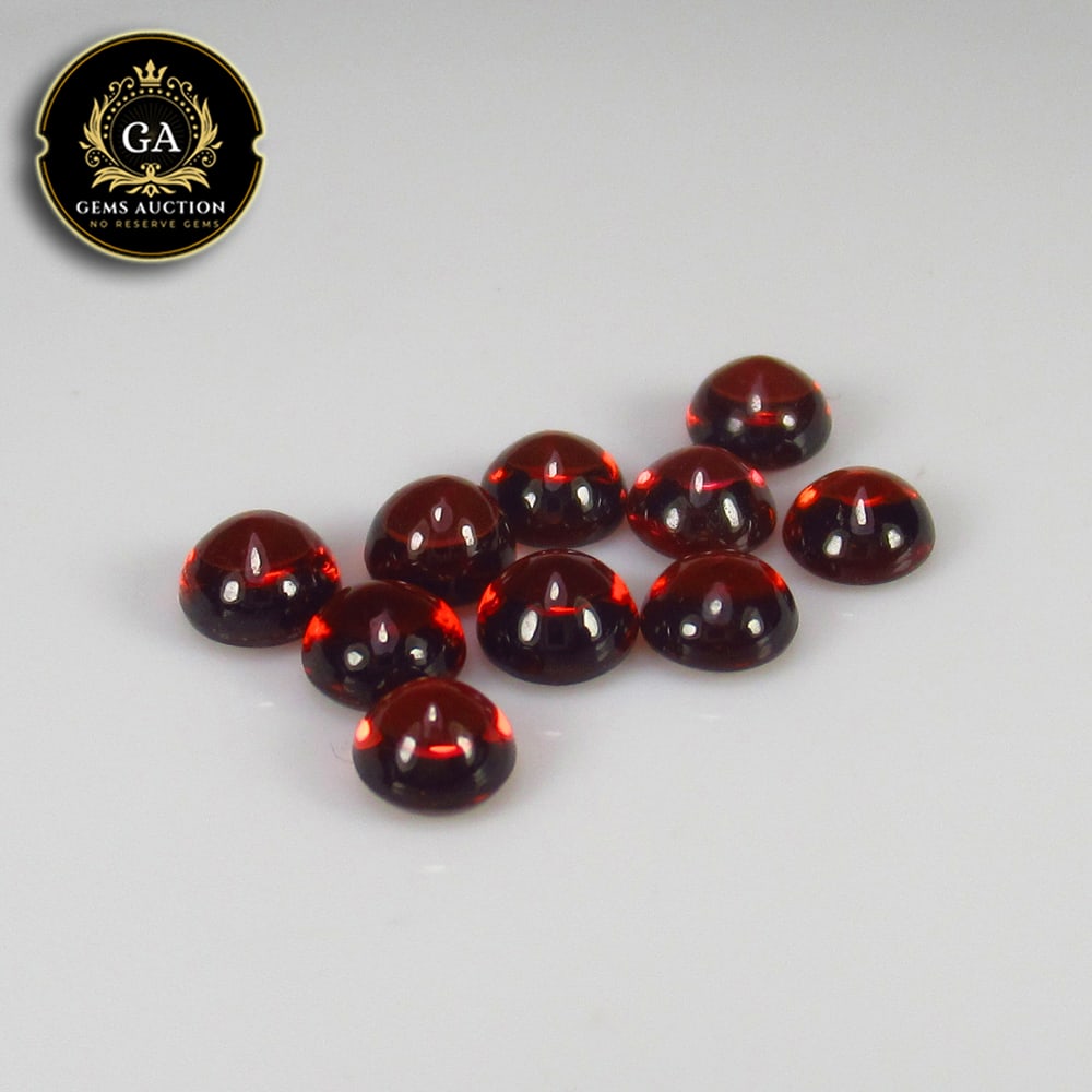 4.37 Ct Natural Rhodolite Garnet Almandine Round Jewellery Set: Weight - 4.37 Ct / Size - 4.00 - 4.10 mm / 10 Pc's / Shape - Round Cab / Clarity - VVS / Origin - Nigeria / Treatment - None