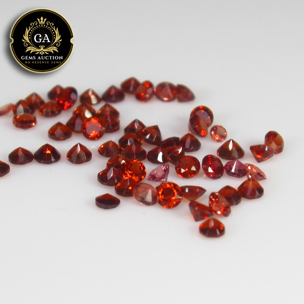 1.77 Ct Natural Deep Orange Hessonite Garnet Round Cut Lot: Weight - 1.77 Ct / Size -1.50 - 1.70 mm / 60 Pc's / Shape - Round Cut / Clarity - VVS / Origin - Nigeria / Treatment - None