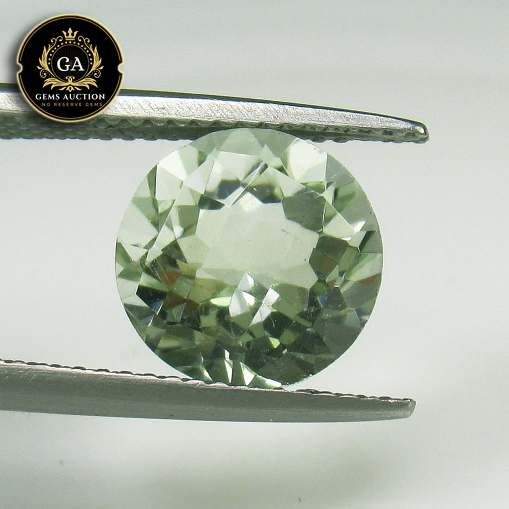 3.57 Ct Natural Brazilian Green Amethyst Round Cut (1 of 3)
