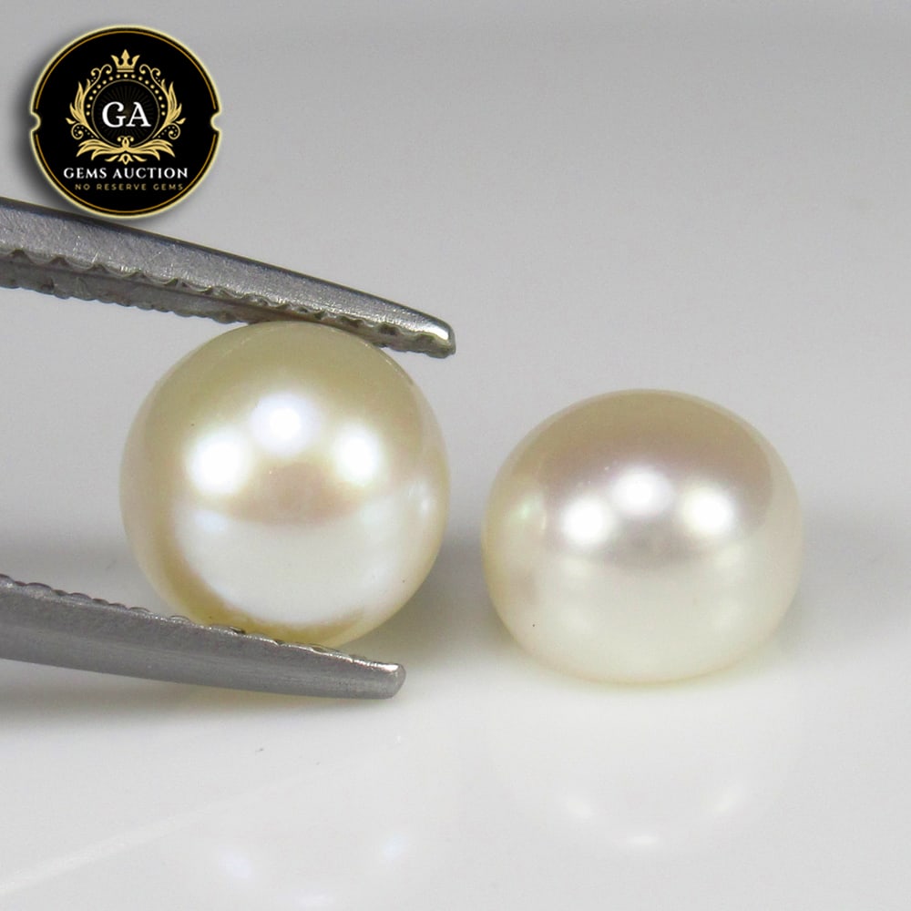 4.30 Ct Natural Fresh Water Pearl Round Beads: Weight - 4.30 Ct / Size - 7.00 - 7.10 mm / 2 Pc's / Shape - Drilled Round Beads / Color - White / Clarity - OPaque / Origin - India / Treatment - None