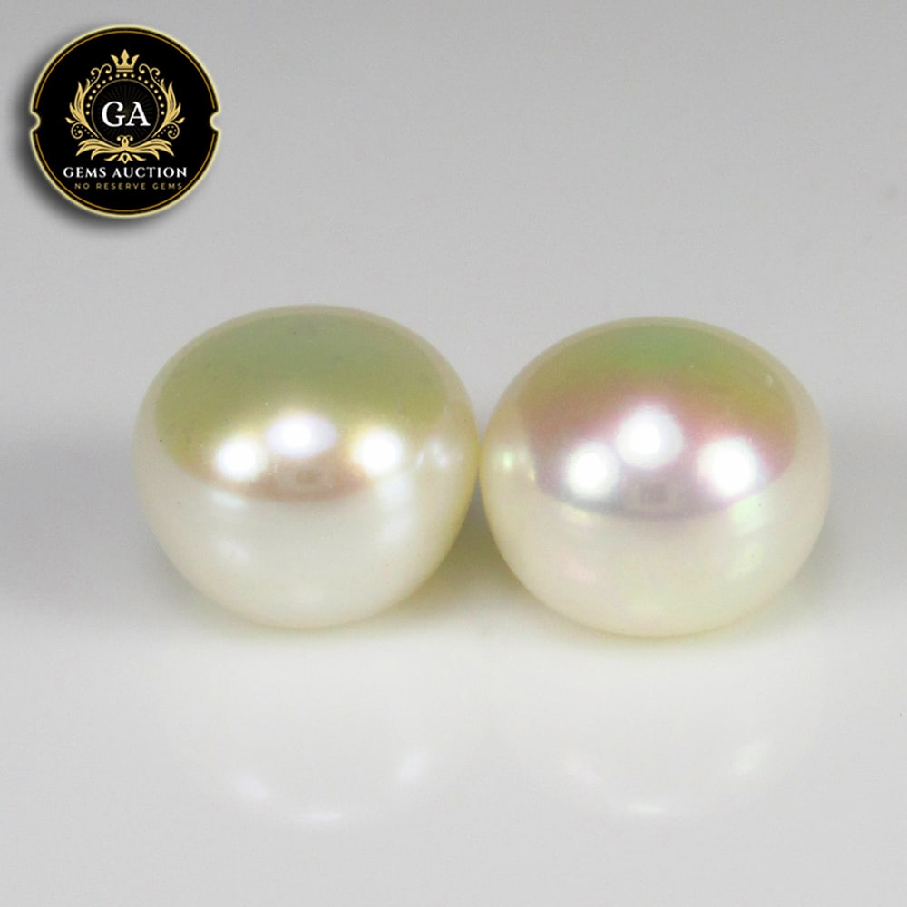5.16 Ct Natural Fresh Water Pearl Round Beads: Weight - 5.16 Ct / Size - 7.30 x 7.30 x 6.00 mm / 2 Pc's / Shape - Drilled Round Beads / Color - White / Clarity - OPaque / Origin - India / Treatment - None