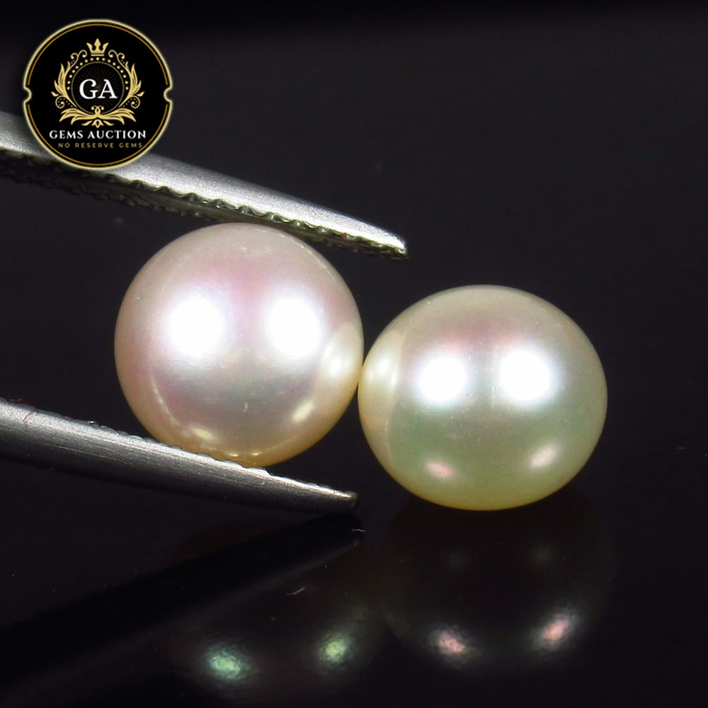 5.46 Ct Natural Fresh Water Pearl Round Beads (1 of 2)