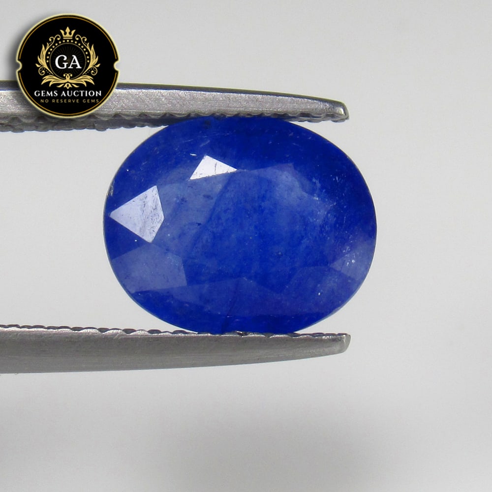 2.74 Ct Diffusion Blue Sapphire Oval Cut From Ceylon (1 of 3)