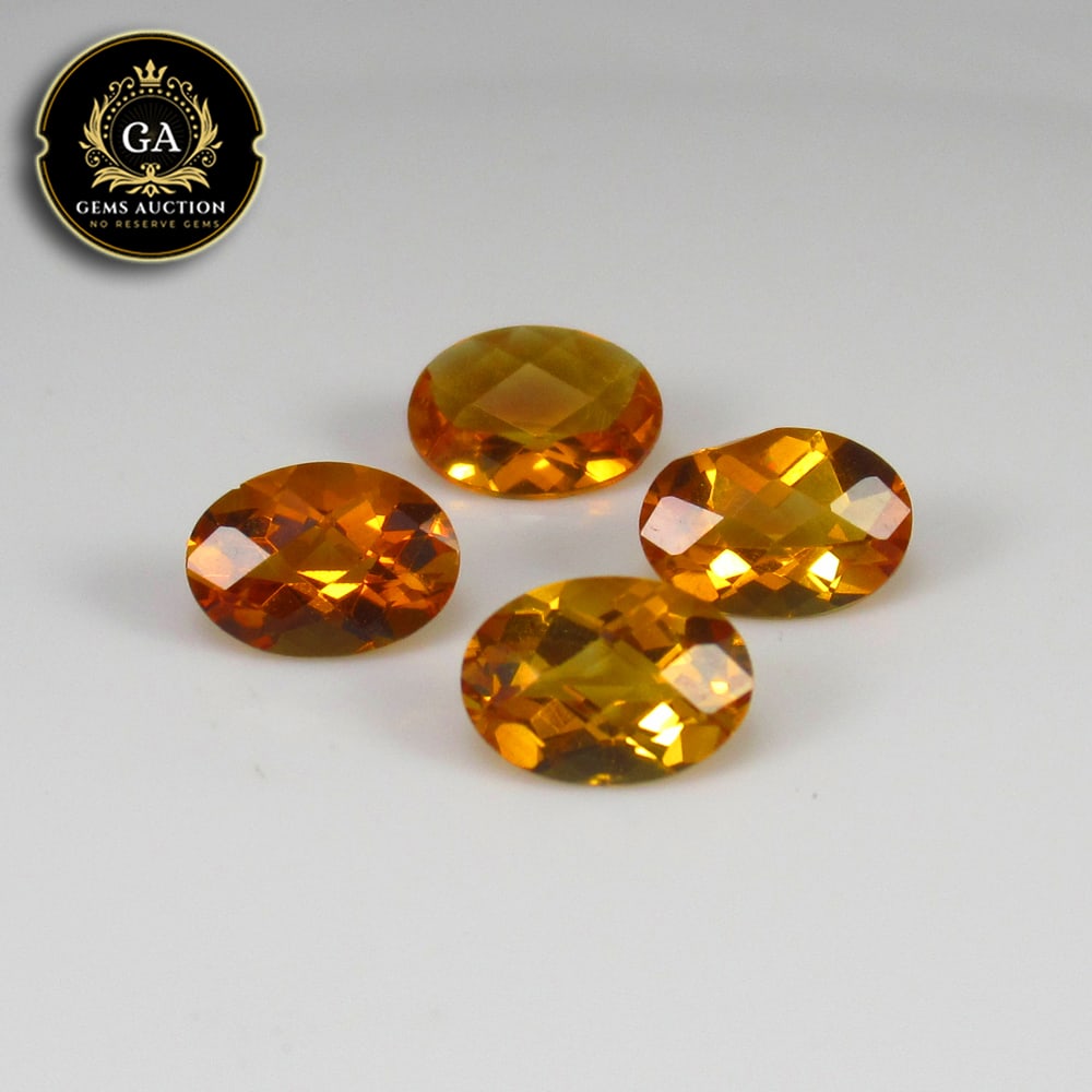 2.77 Ct Natural Orangy Yellow Citrine Oval Set (1 of 3)