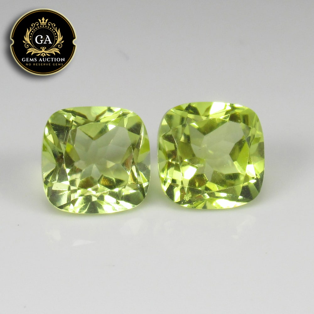 4.78 Ct Natural Loupe Clean Lemon Quartz Cushion Cut Pair: Weight - 4.78 Ct / Size - 8.00 x 8.00 x 5.60 mm / 2 Pc's / Shape - Cushion Cut / Clarity - VVS / Origin - Brazil / Treatment - None