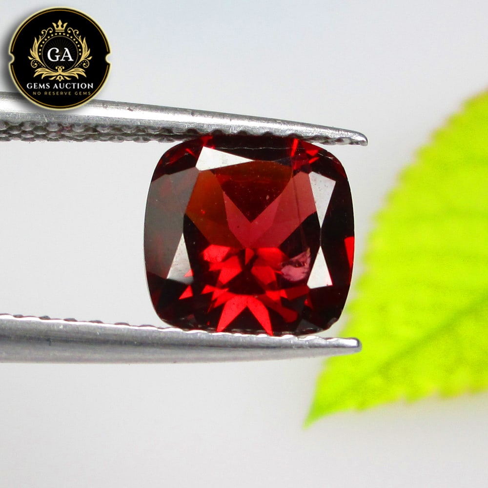 1.64 Ct Natural Rhodolite Garnet Almandine Red Cushion Cut: Weight - 1.64 Ct / Size - 7.10 x 7.10 x 4.10 mm / Shape - Cushion Cut / Clarity - VVS / Origin - Nigeria / Treatment - None