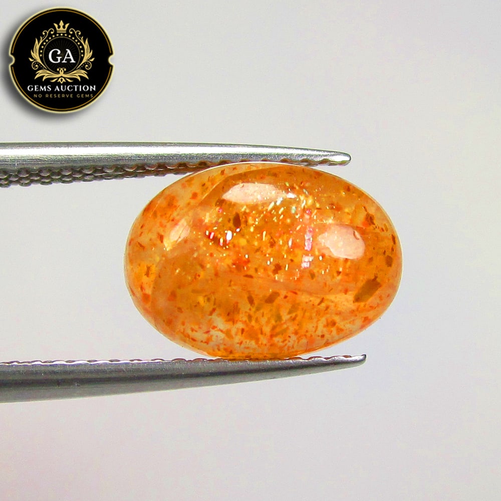 3.16 Ct Natural Orange Sunstone Oval Cab: weight - 3.16 Ct / Size - 11.30 x 8.10 x 4.40 mm / Shape - Excellent Oval Cab / Origin - Brazil / Treatment - None