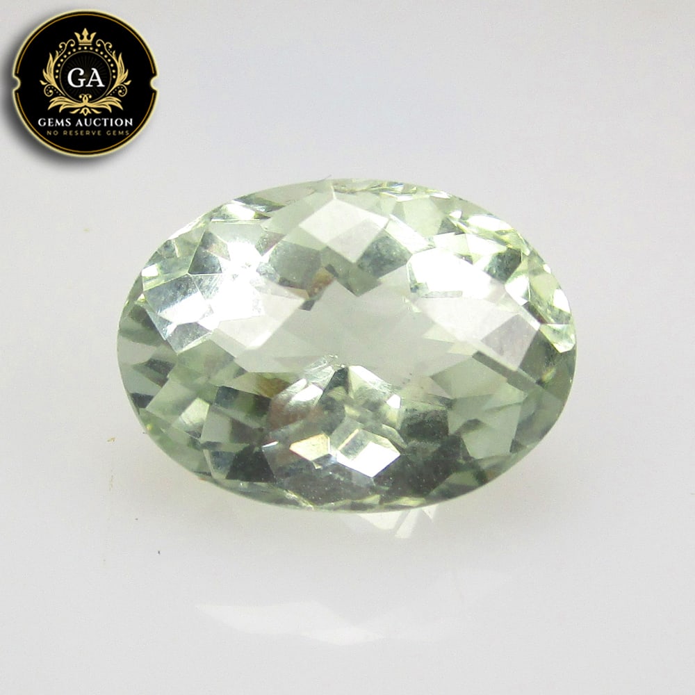 8.02 Ct Natural Brazilian Green Amethyst Oval Cut (1 of 3)