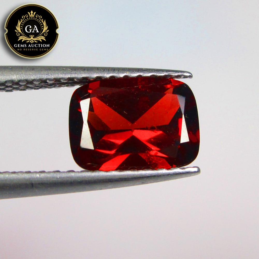 1.60 Ct Natural Rhodolite Garnet Almandine Red Cushion Cut: Weight - 1.60 Ct / Size - 8.10 x 6.20 x 3.80 mm / Shape - Cushion Cut / Clarity - VVS / Origin - Nigeria / Treatment - None