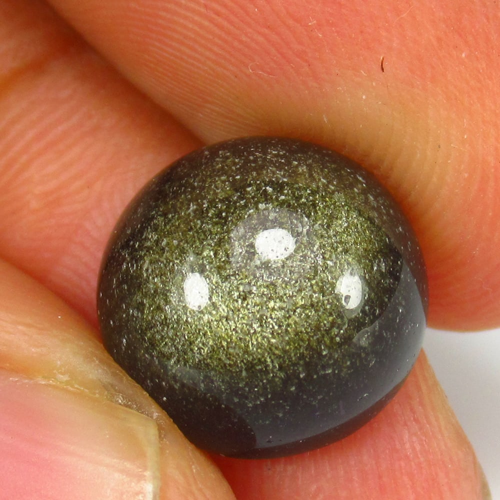 5.52 Ct Natural Obsidian Round Cab (1 of 3)