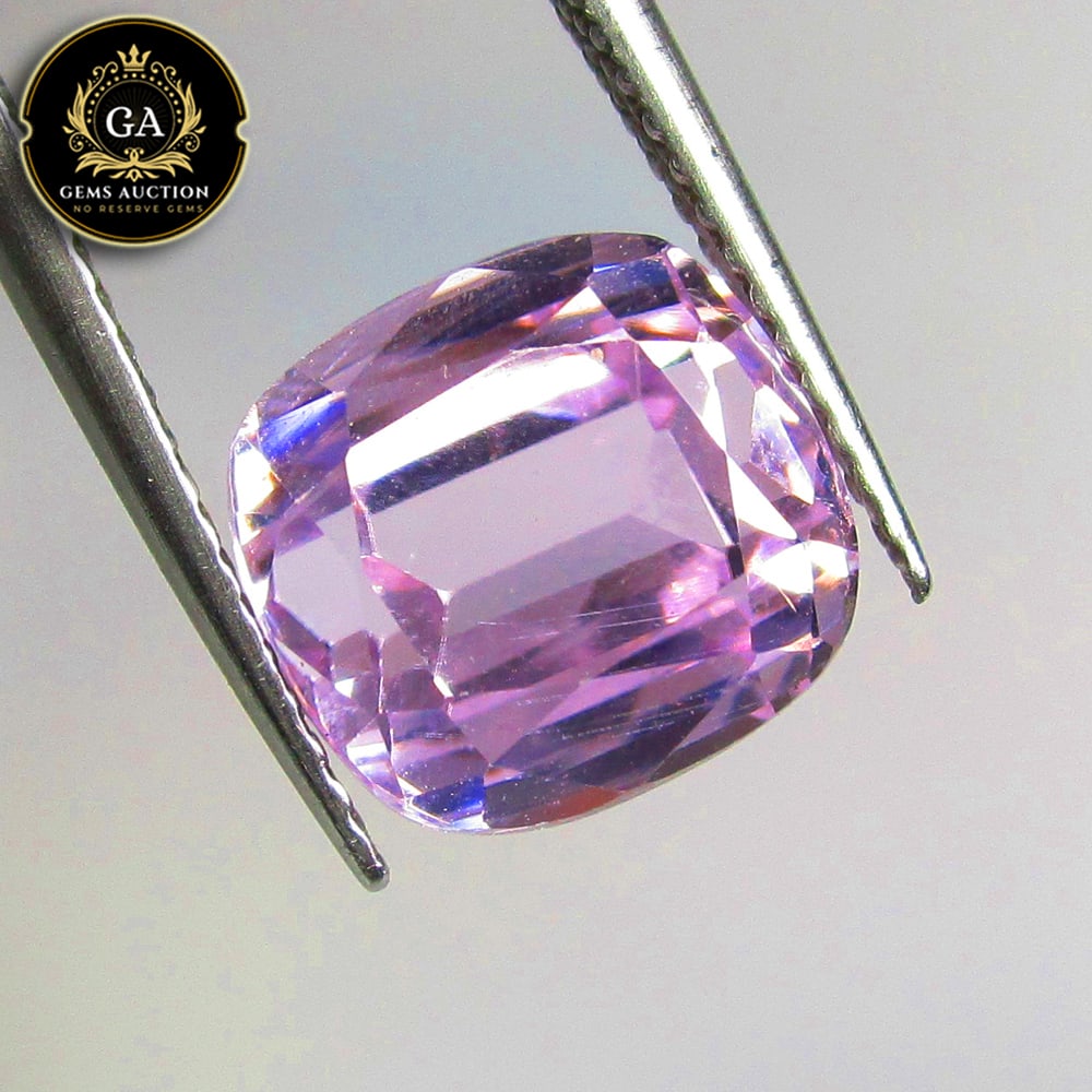 5.59 Ct Natural Sweet Pink Kunzite Cushion Cut: Weight - 5.59 Ct / Size - 9.80 x 9.10 x 7.40 mm / Shape - Cushion Cut / Color - Sweet Pink / Clarity - VVS / Origin - Afghanisthan / Treatment - None