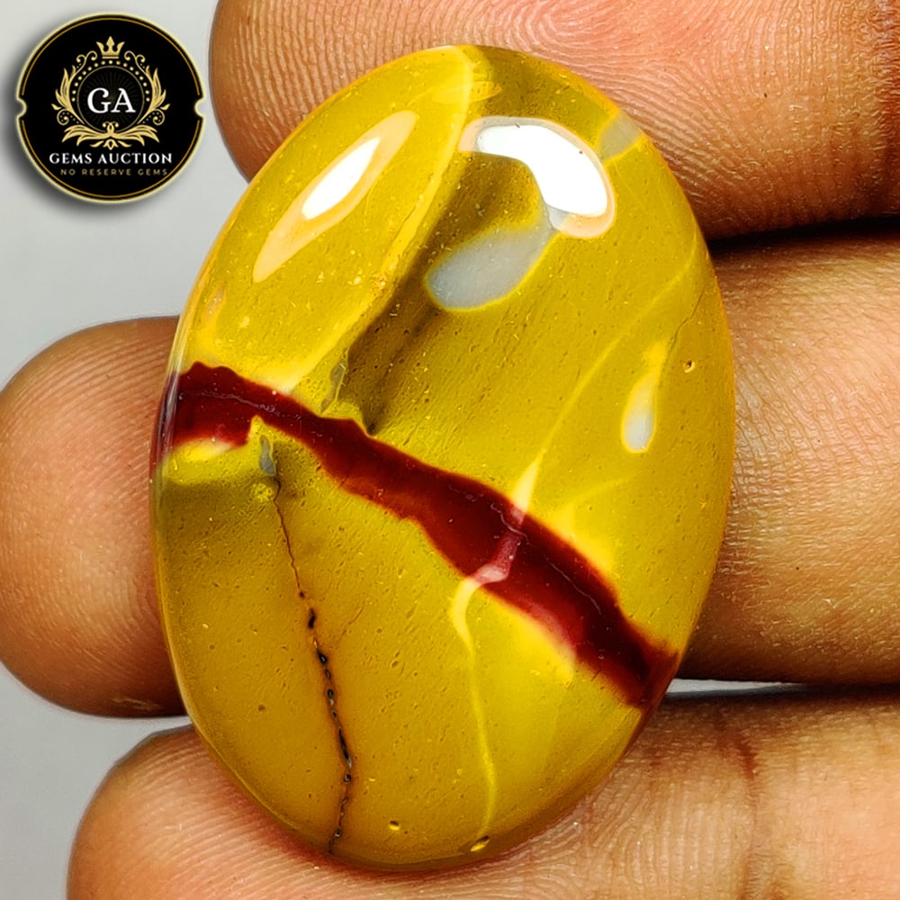 33.00 Ct Natural Mookaite Jasper Oval Cab: weight - 33.00 Ct / Size - 34.80 x 24.00 x 5.80 mm / Shape - Excellent Oval Cab / Origin - Brazil / Treatment - None