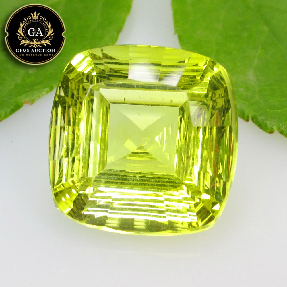 13.45 Ct Natural Lemon Quartz Cushion Cut (1 of 3)